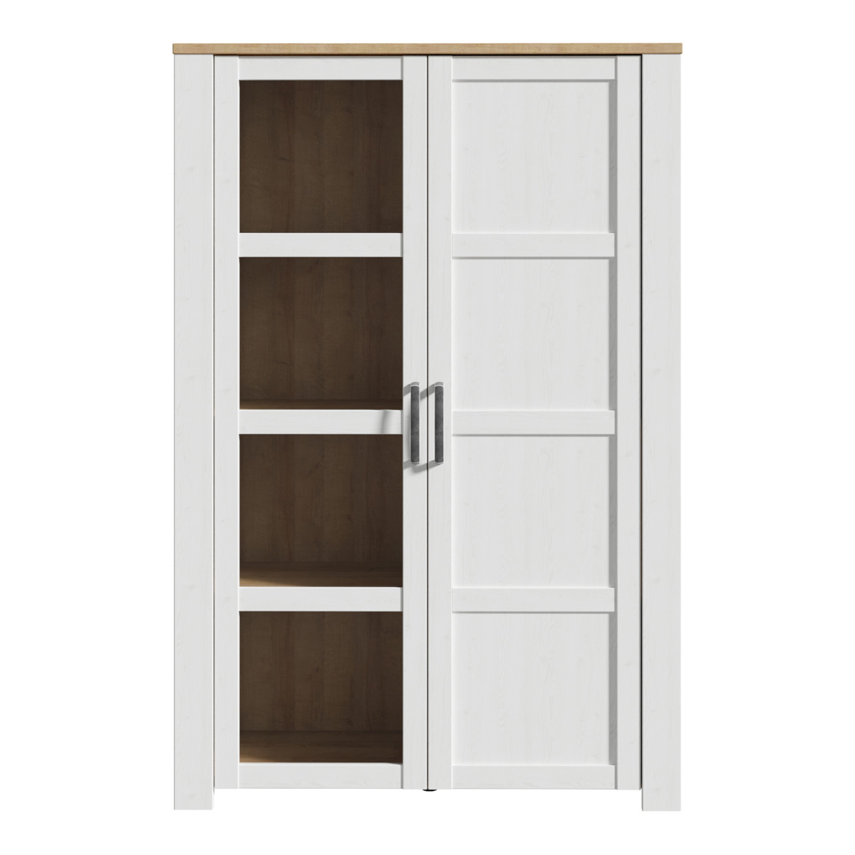 Bohol Display Cabinet in Riviera Oak and White